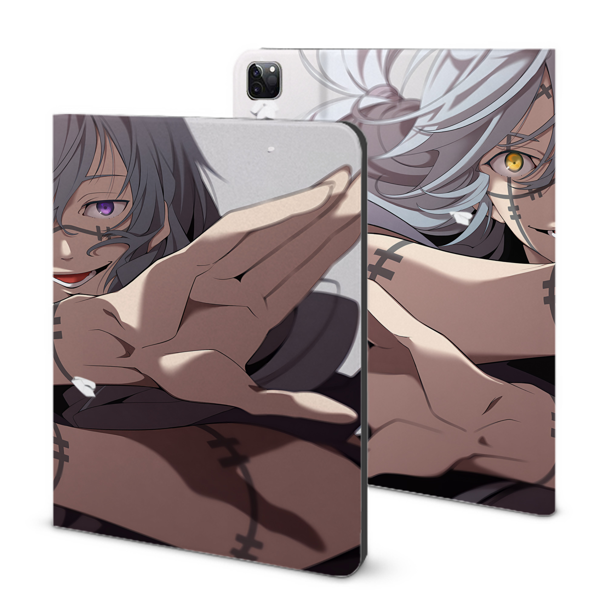 （画像用） 呪術廻戦 Jujutsu Kaisen IPad ケース ブック型 PUレザー TPU 耐衝撃 軽量 薄型 ペン収納なし 全面保護 IPad 各モデル対応